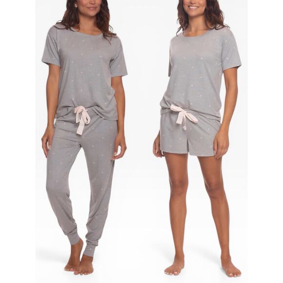 Felina Other - Felina 3pc Lounge Set Tee Shorts Joggers Women L NWT